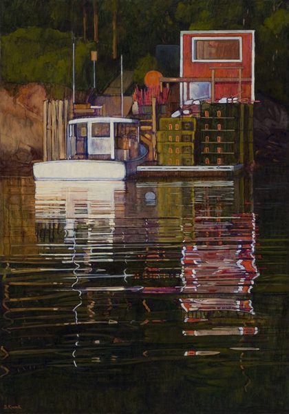 Lookout Point with Boat Reflection o/c 40 X28