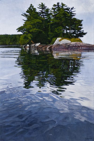Sow and Pig Island Quiet Approach o/c 36 X 24