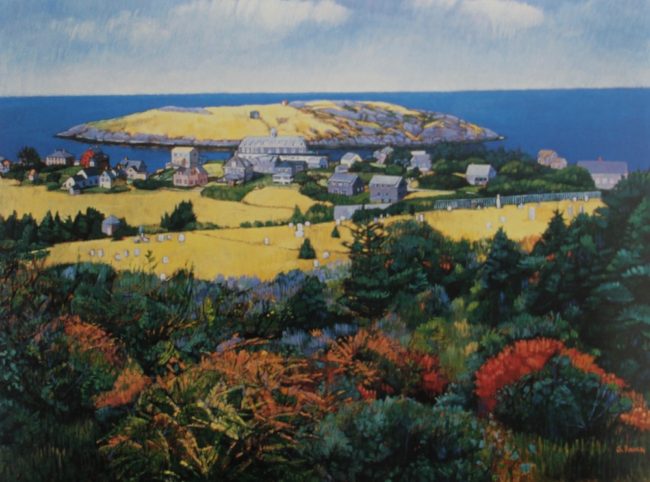 Oil Painting of Monhegan Island – Fall – by Sarah Knock